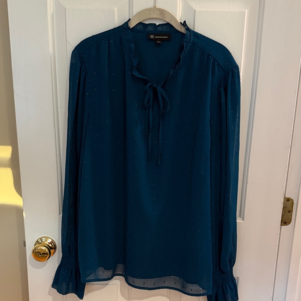 INC International Concepts Deep Blue Blouse
